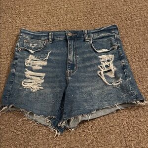American Eagle Outfitters Distressed Blue Denim Cutoff Shorts
